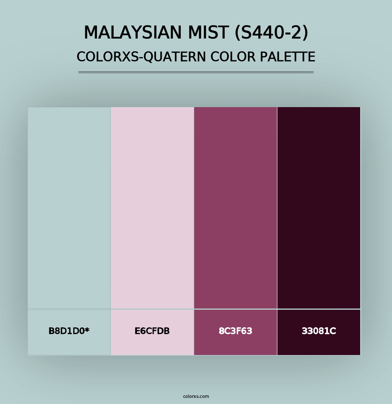 Malaysian Mist (S440-2) - Colorxs Quad Palette