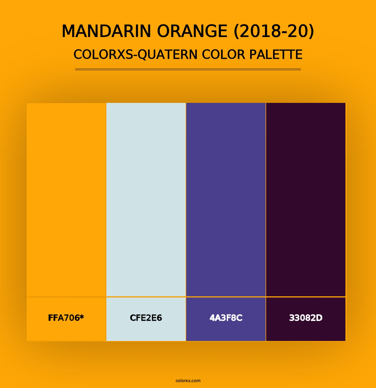 Mandarin Orange (2018-20) - Colorxs Quad Palette