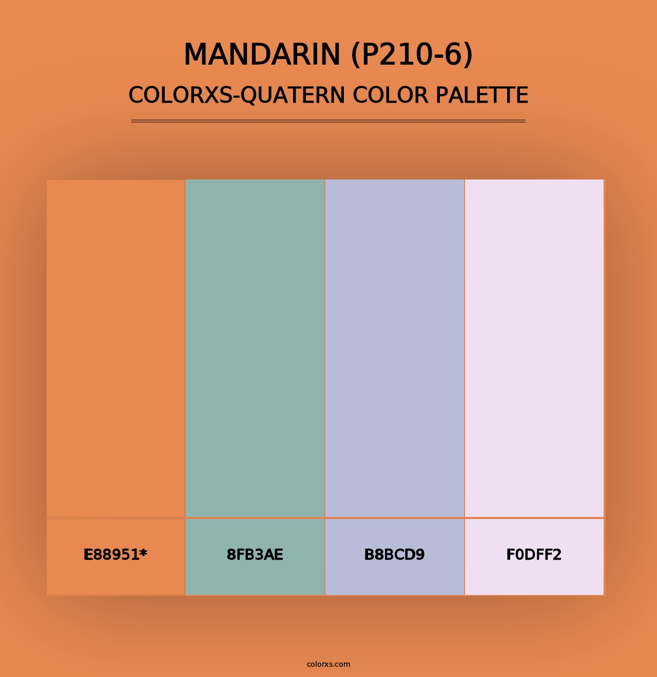 Mandarin (P210-6) - Colorxs Quad Palette