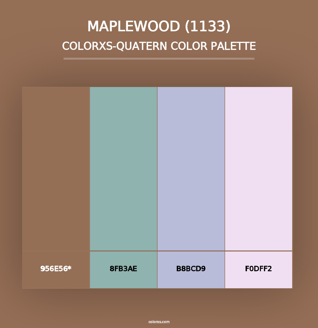 Maplewood (1133) - Colorxs Quad Palette