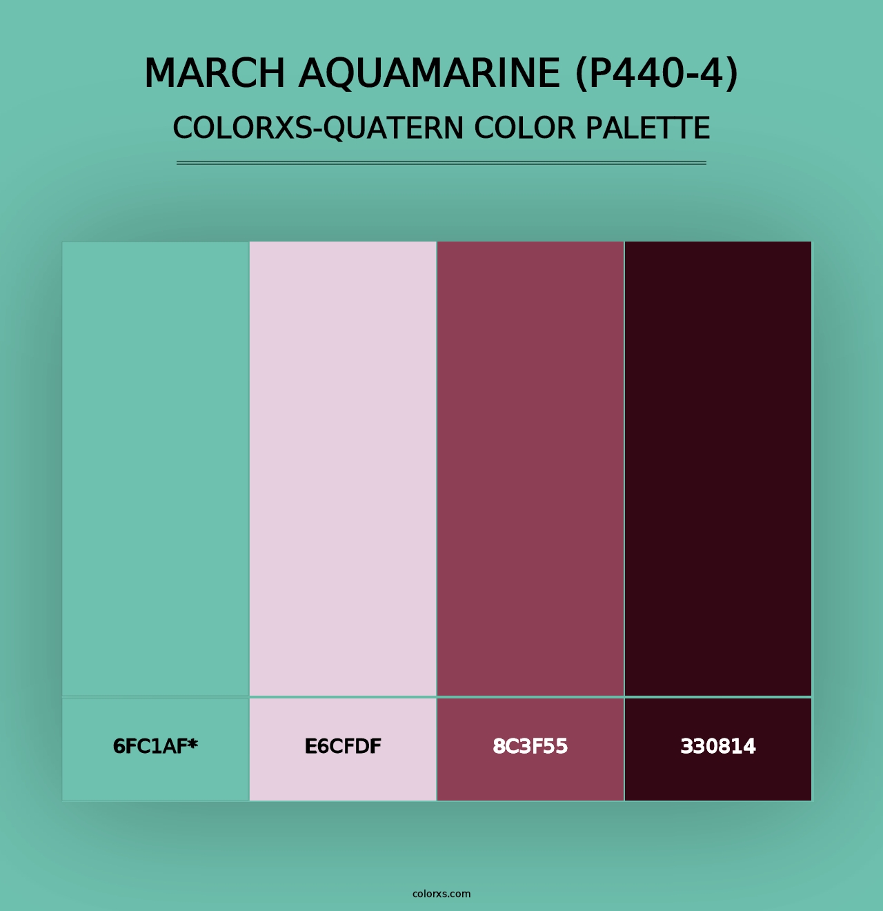 March Aquamarine (P440-4) - Colorxs Quad Palette