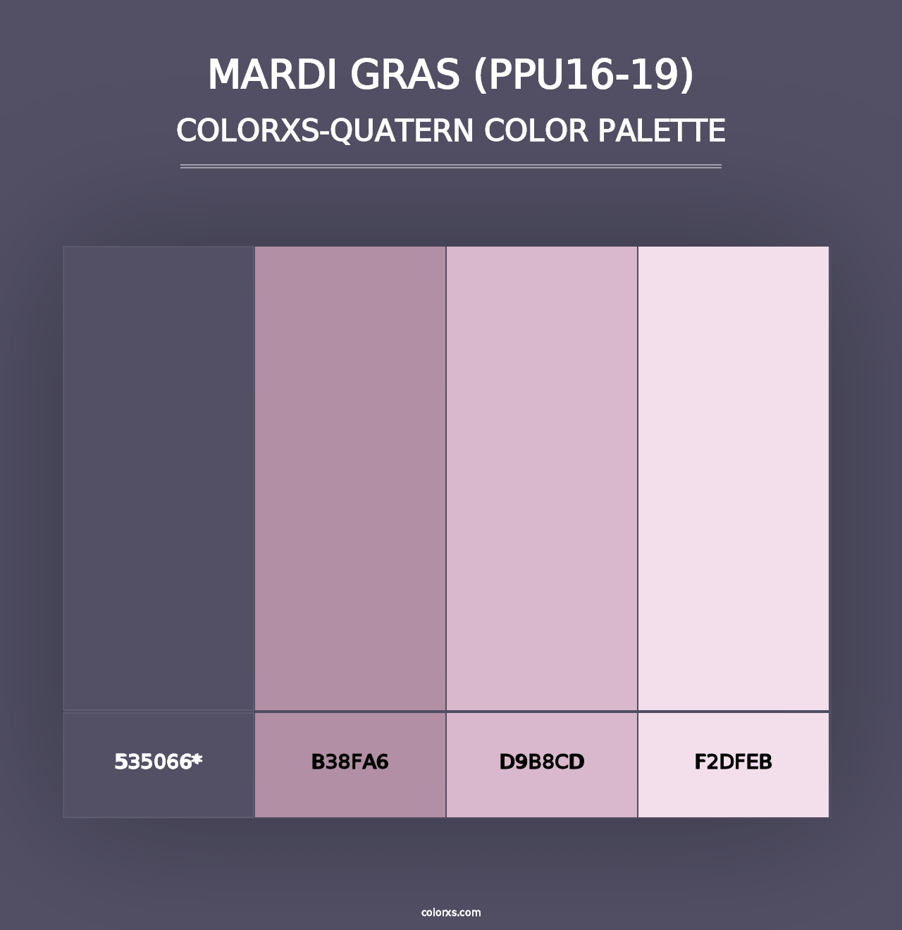 Mardi Gras (PPU16-19) - Colorxs Quad Palette