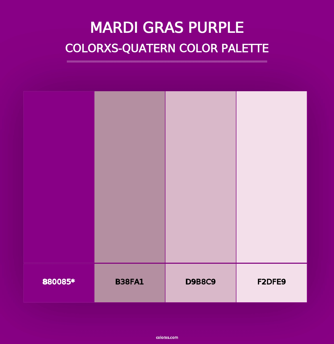 Mardi Gras Purple - Colorxs Quad Palette