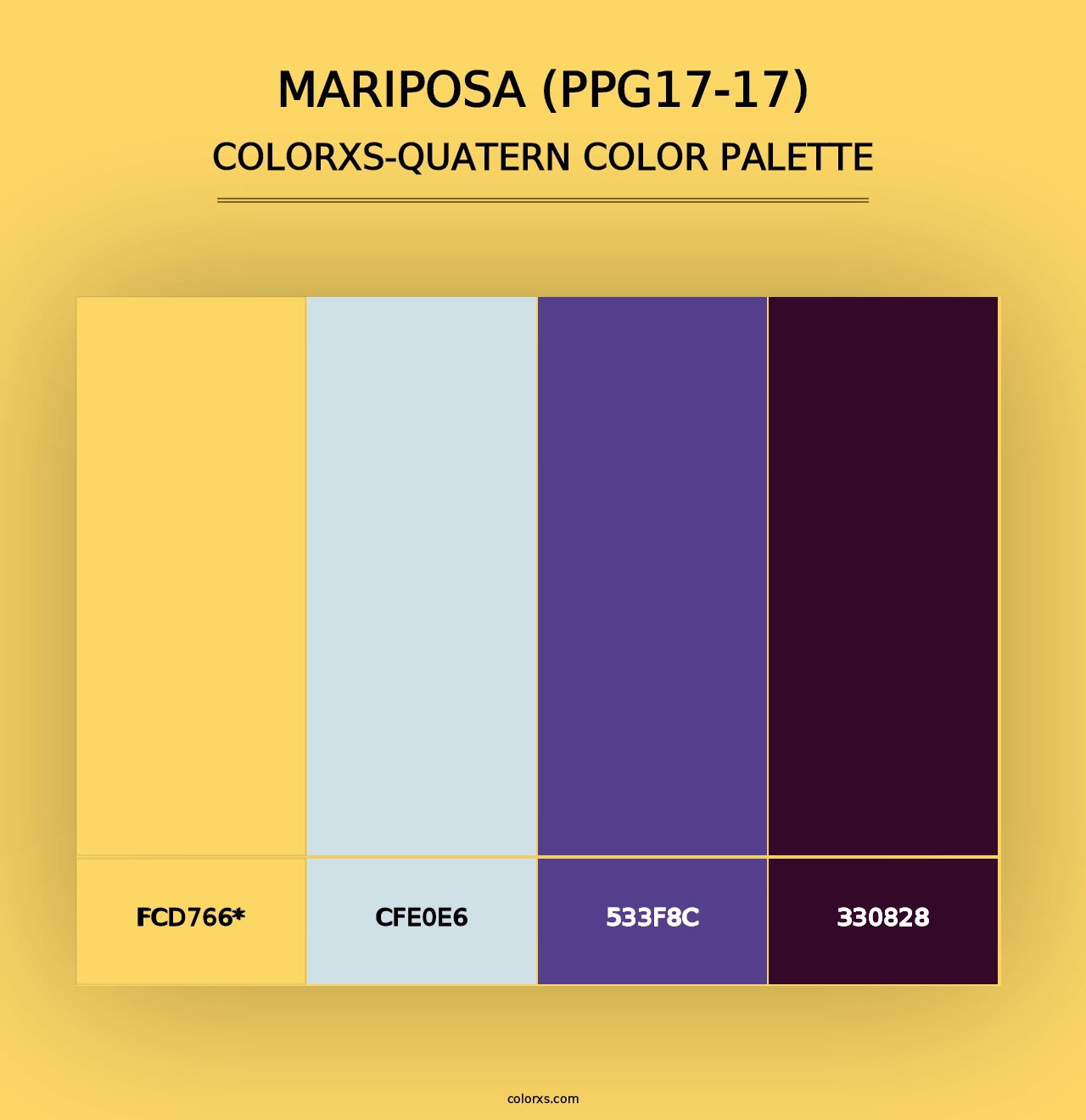 Mariposa (PPG17-17) - Colorxs Quad Palette