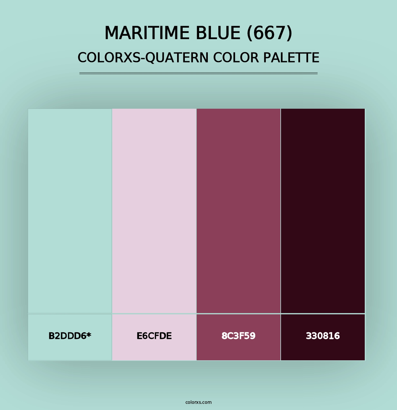 Maritime Blue (667) - Colorxs Quad Palette