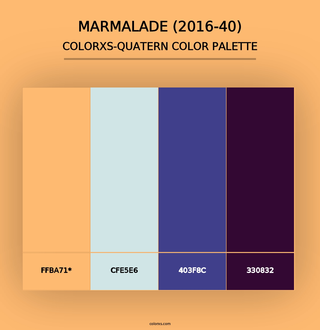 Marmalade (2016-40) - Colorxs Quad Palette