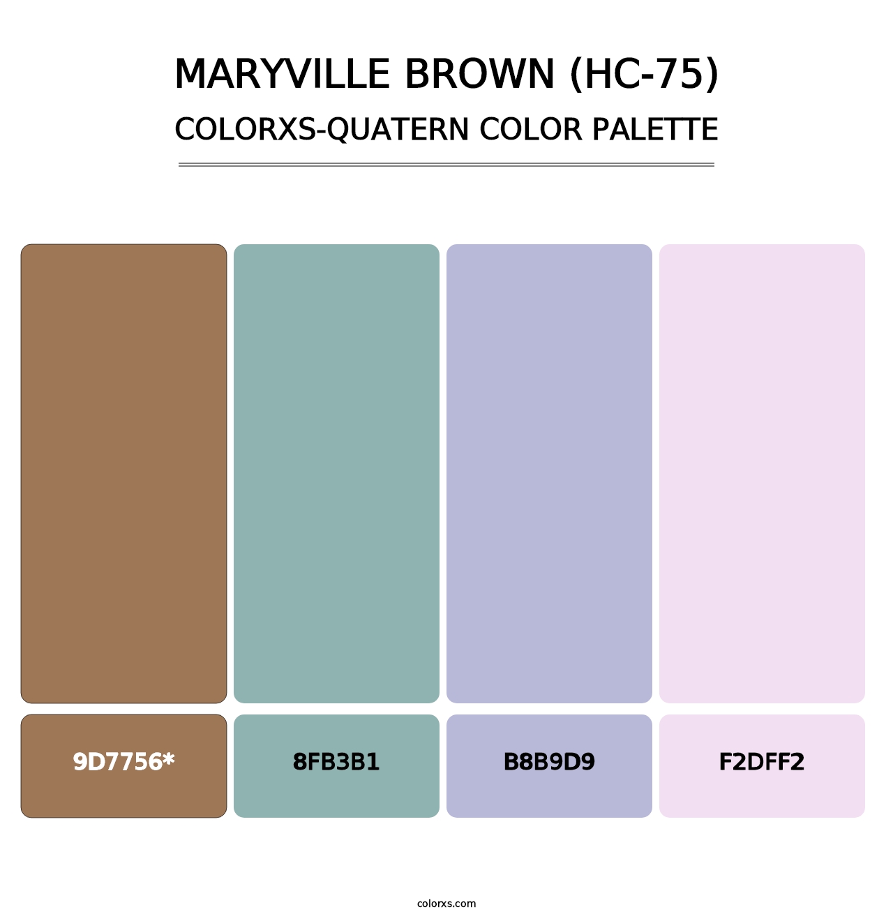 Maryville Brown (HC-75) - Colorxs Quad Palette