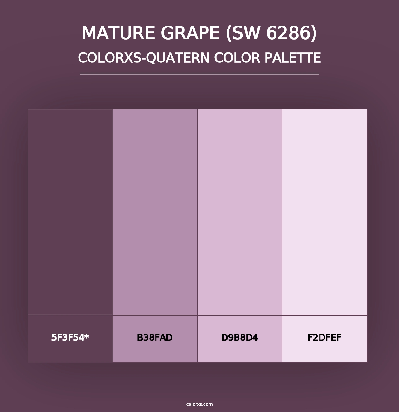 Mature Grape (SW 6286) - Colorxs Quad Palette