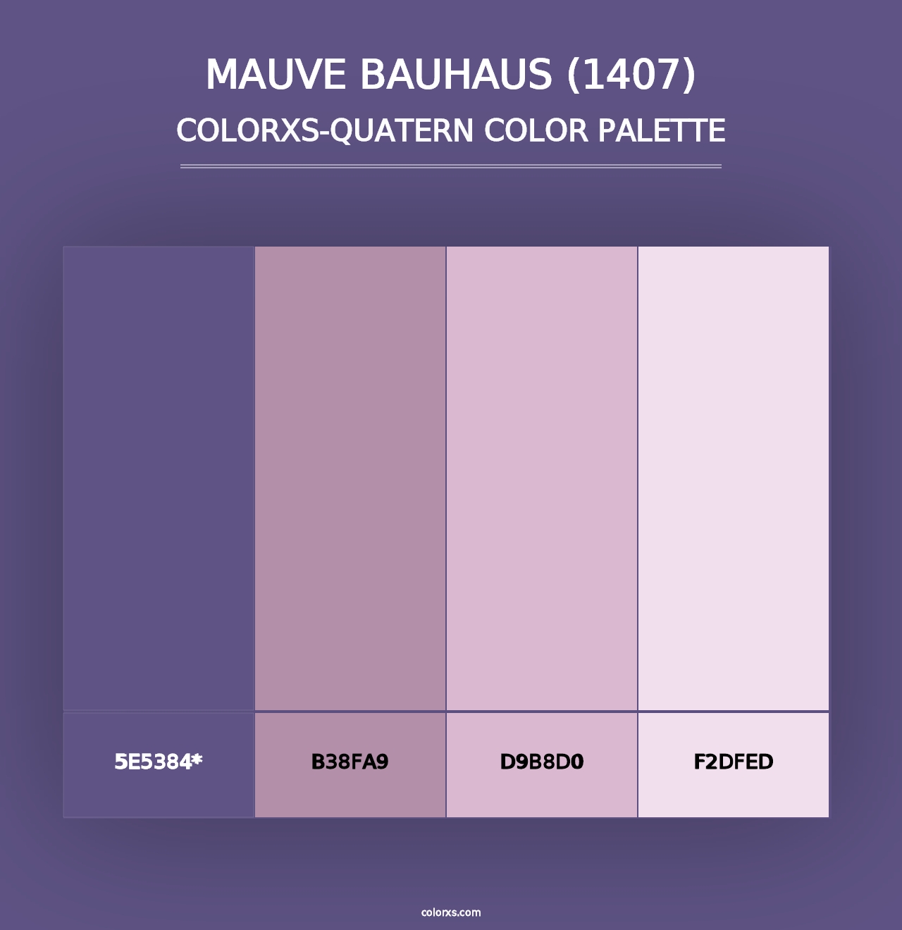 Mauve Bauhaus (1407) - Colorxs Quad Palette