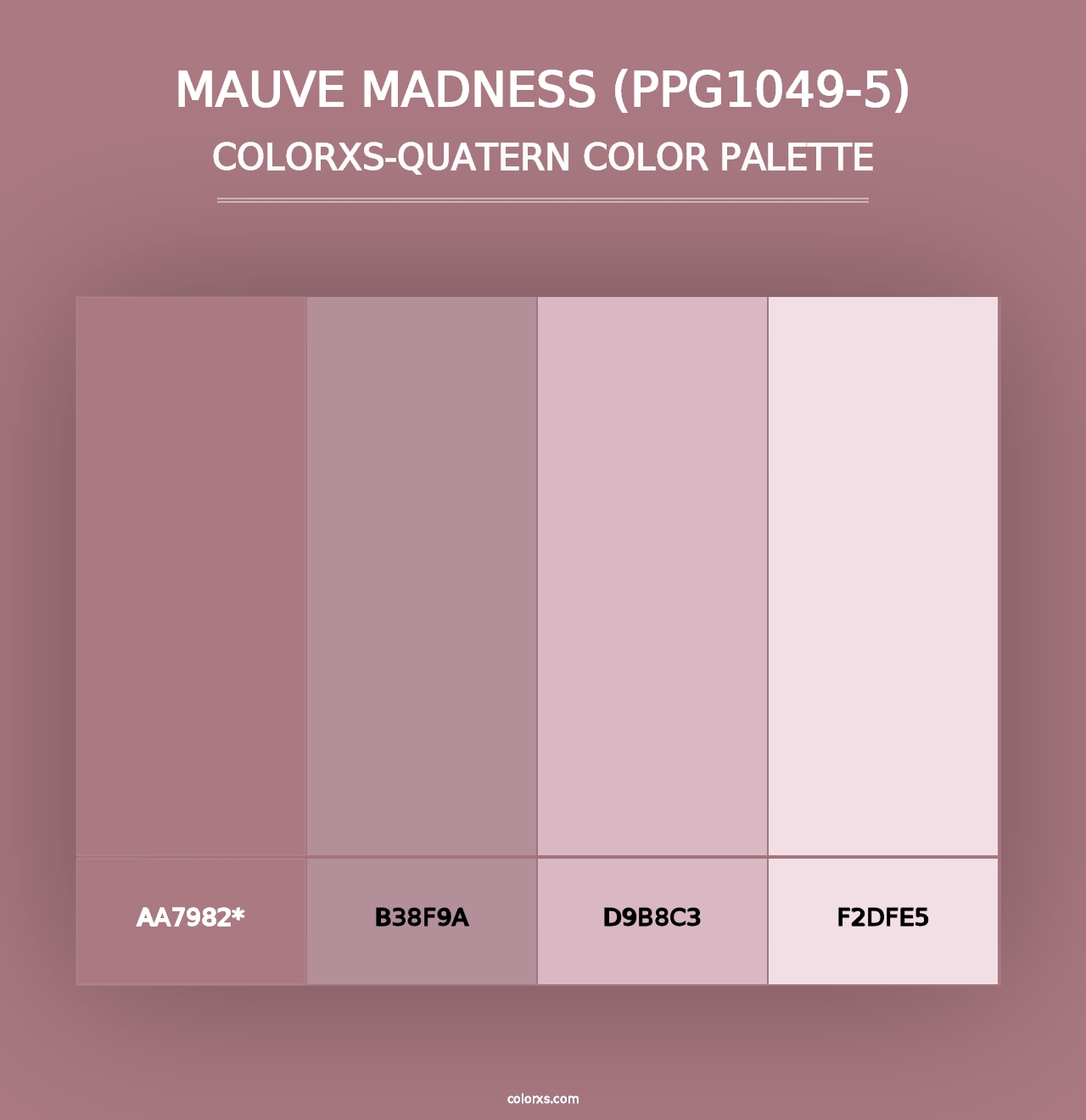 Mauve Madness (PPG1049-5) - Colorxs Quad Palette