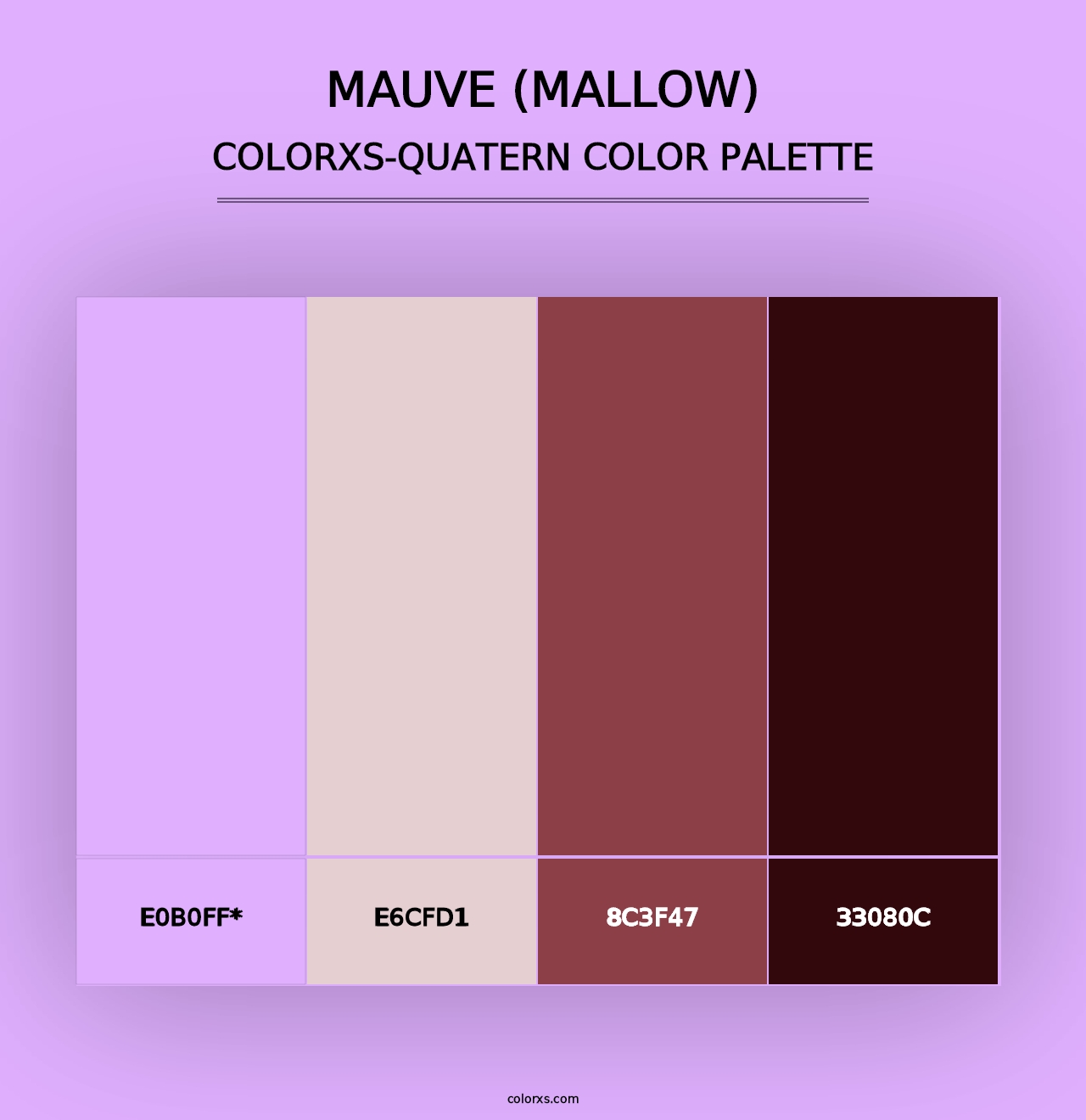 Mauve (Mallow) - Colorxs Quad Palette