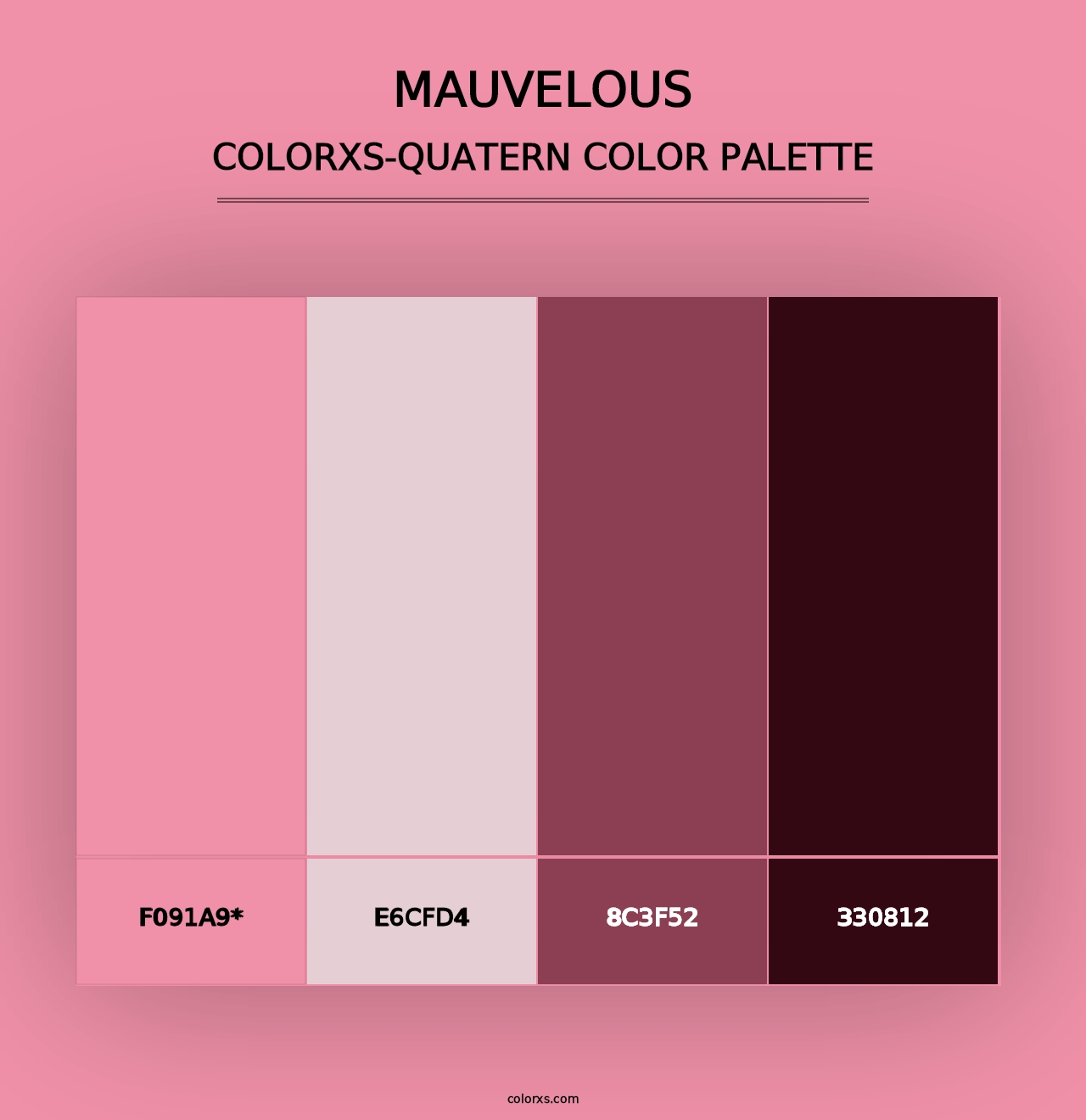 Mauvelous - Colorxs Quad Palette