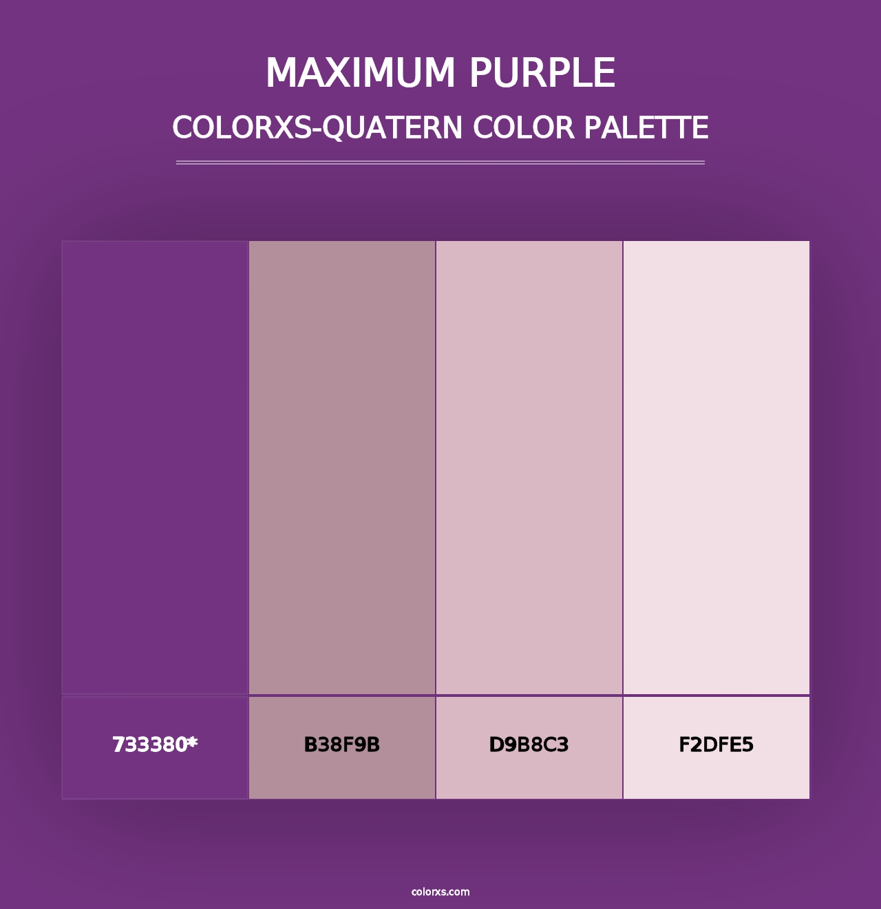 Maximum Purple - Colorxs Quad Palette