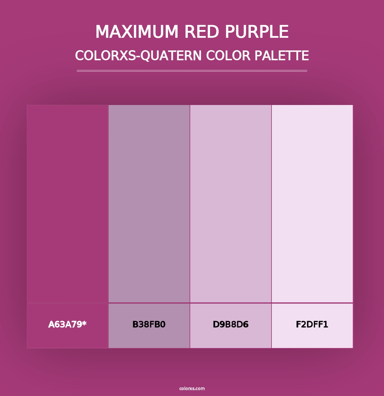 Maximum Red Purple - Colorxs Quad Palette