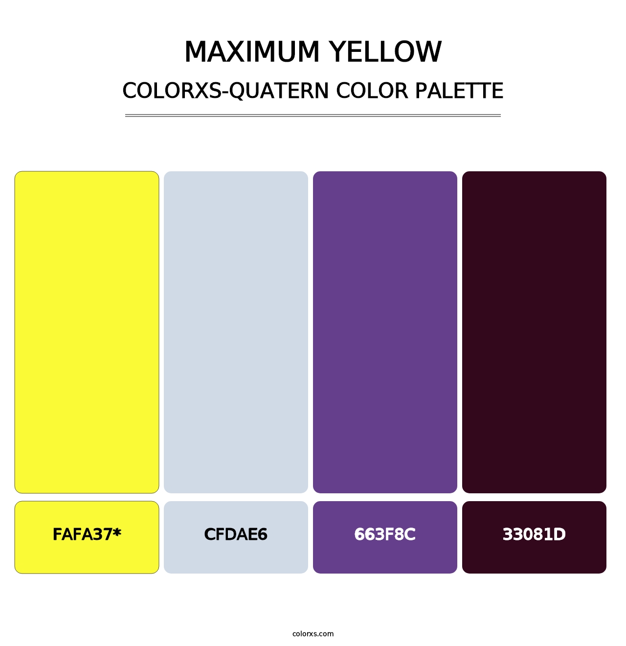 Maximum Yellow - Colorxs Quad Palette