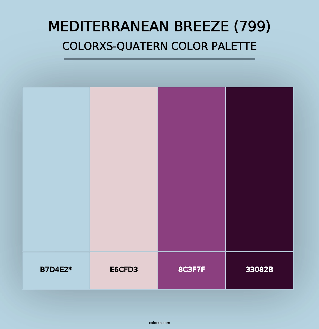 Mediterranean Breeze (799) - Colorxs Quad Palette