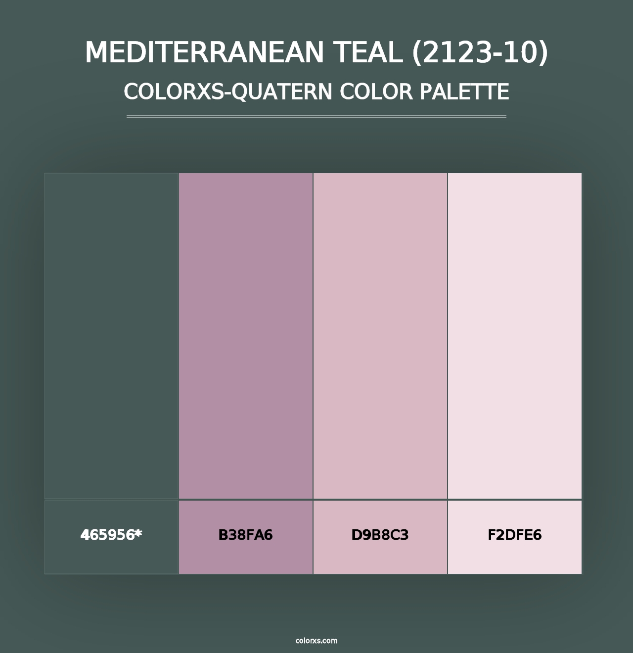 Mediterranean Teal (2123-10) - Colorxs Quad Palette