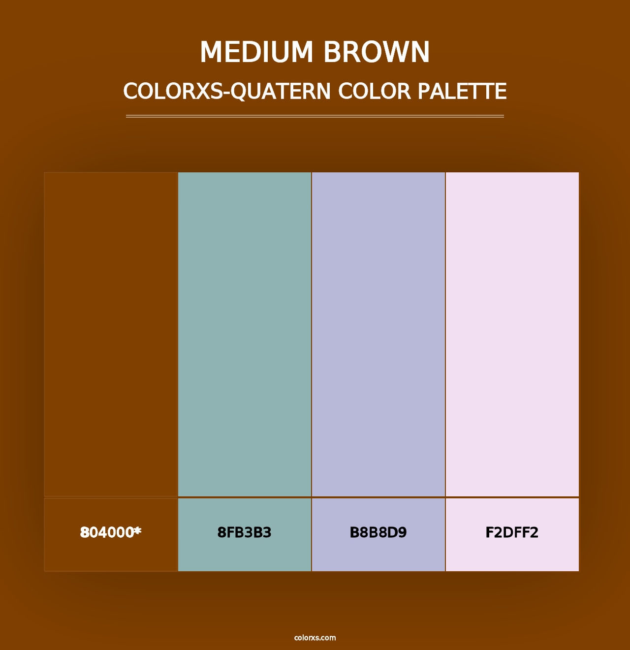 Medium Brown - Colorxs Quad Palette