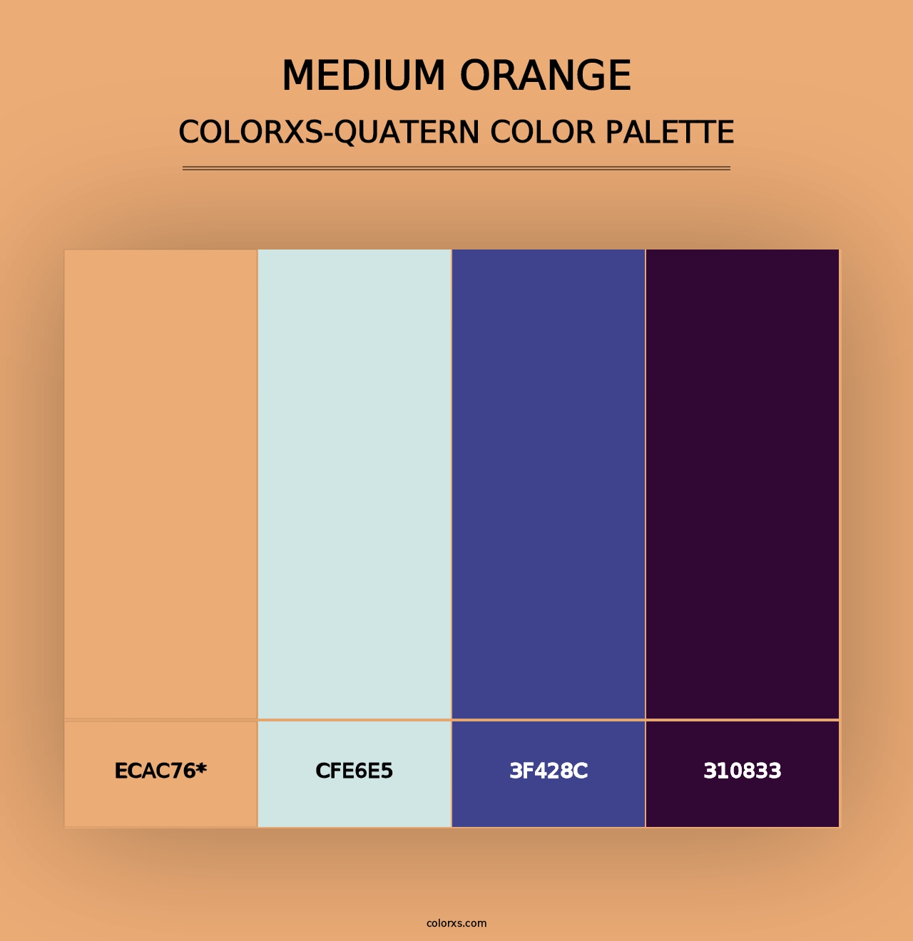 Medium Orange - Colorxs Quad Palette