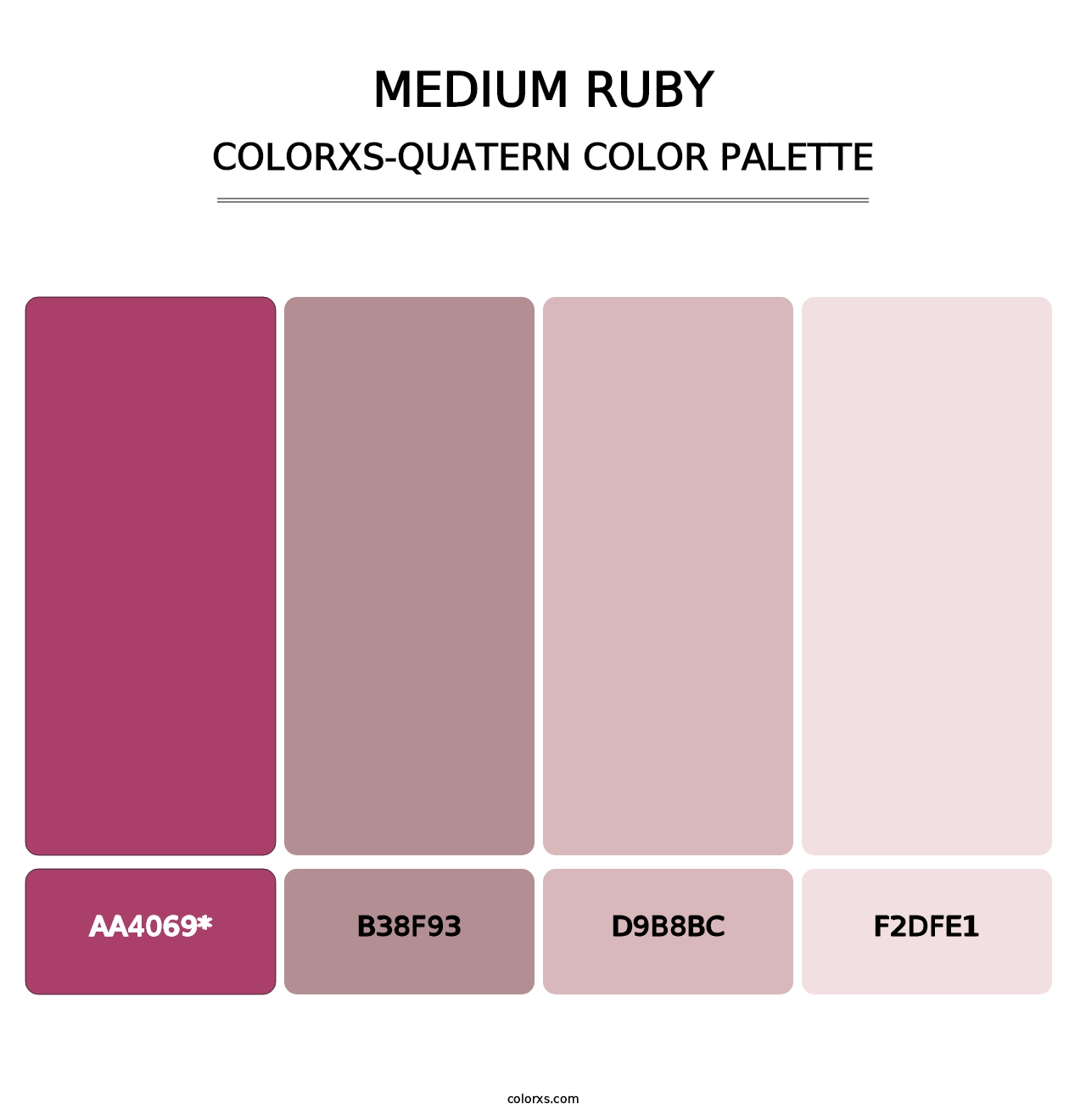 Medium Ruby - Colorxs Quad Palette