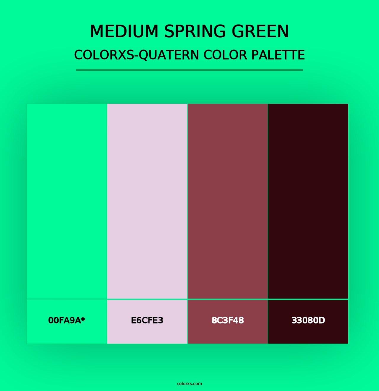 Medium Spring Green - Colorxs Quad Palette