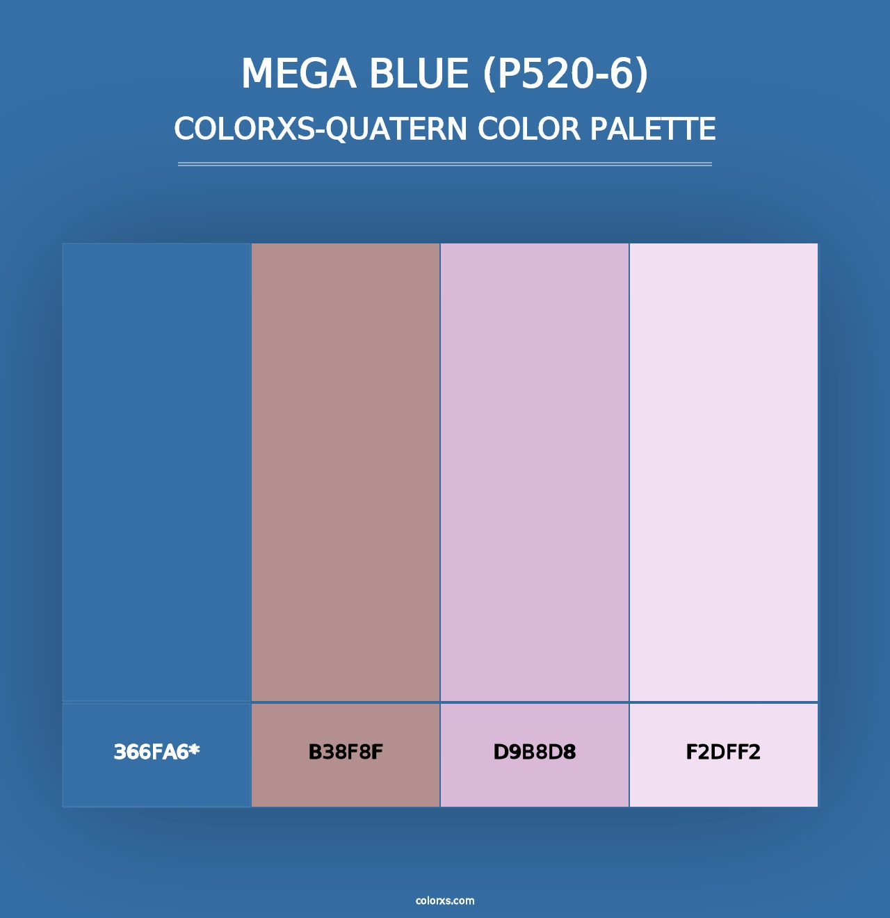 Mega Blue (P520-6) - Colorxs Quad Palette