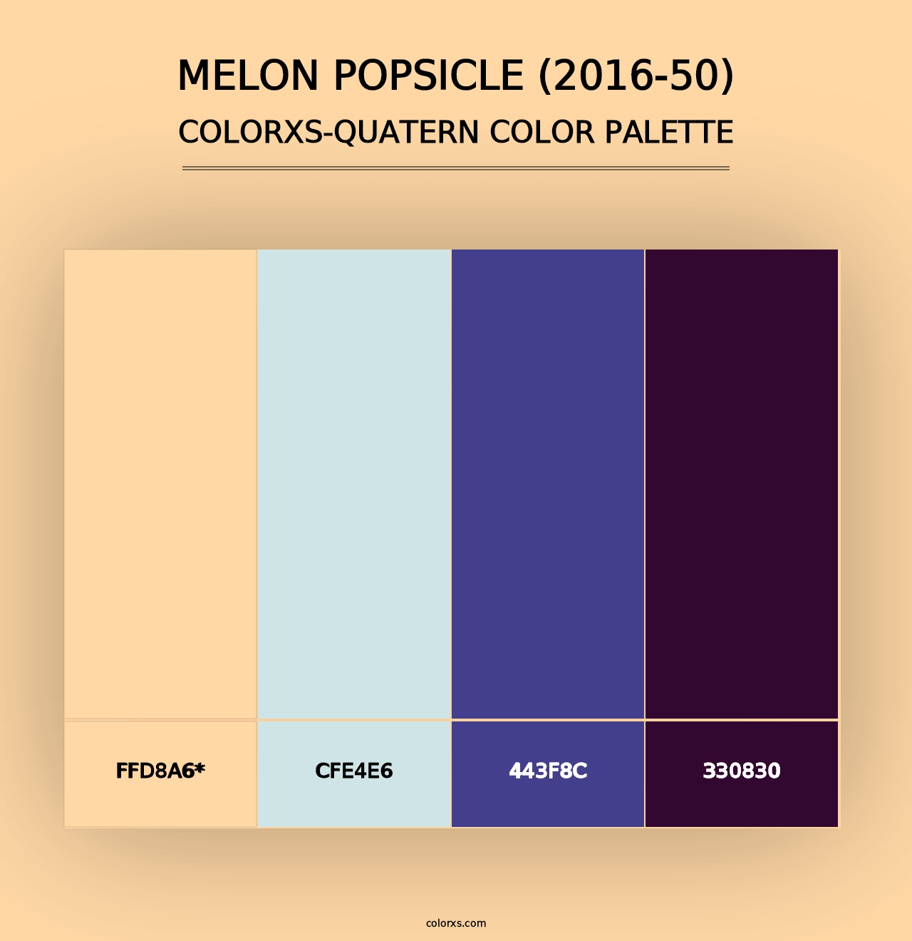 Melon Popsicle (2016-50) - Colorxs Quad Palette