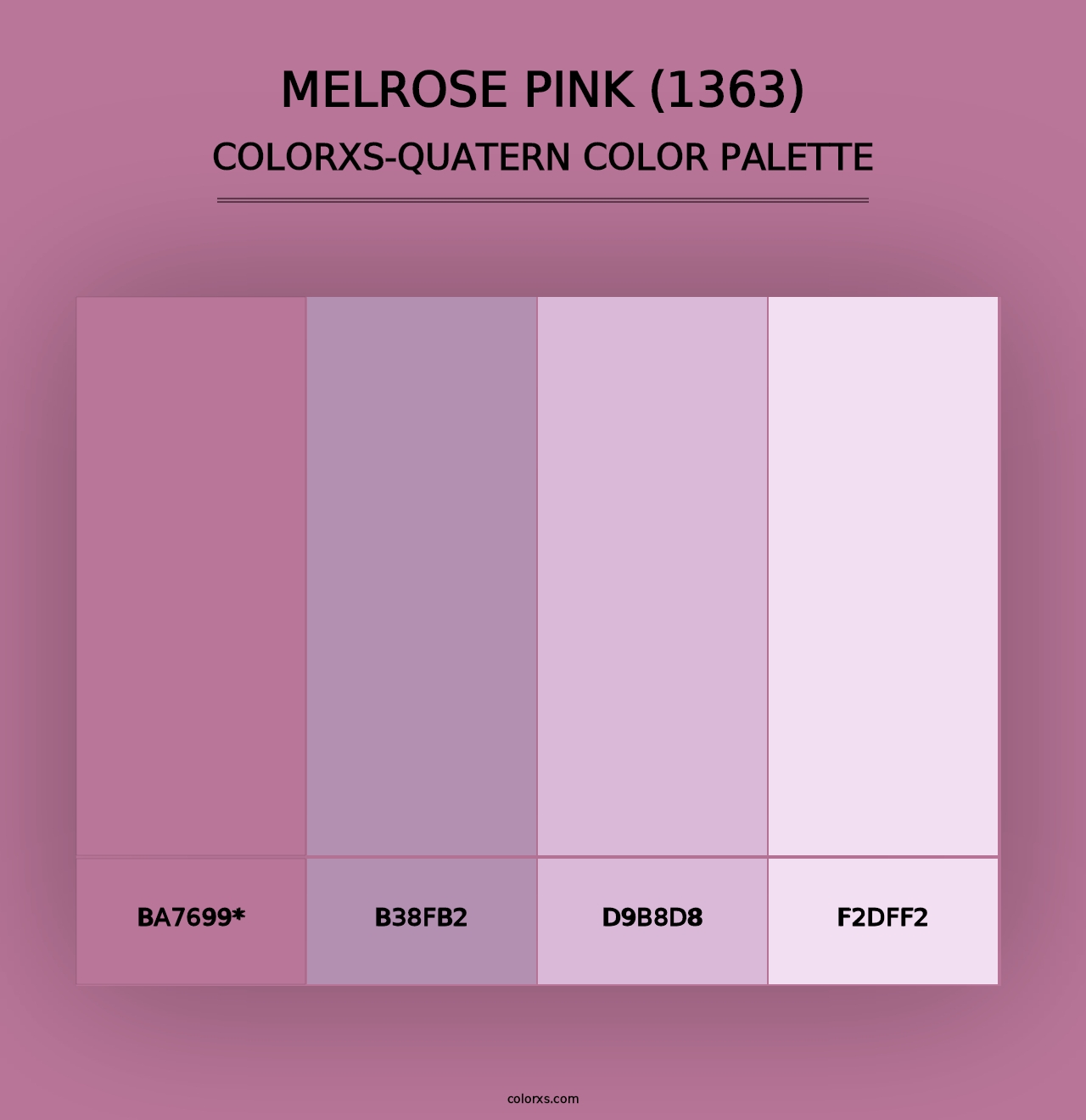 Melrose Pink (1363) - Colorxs Quad Palette