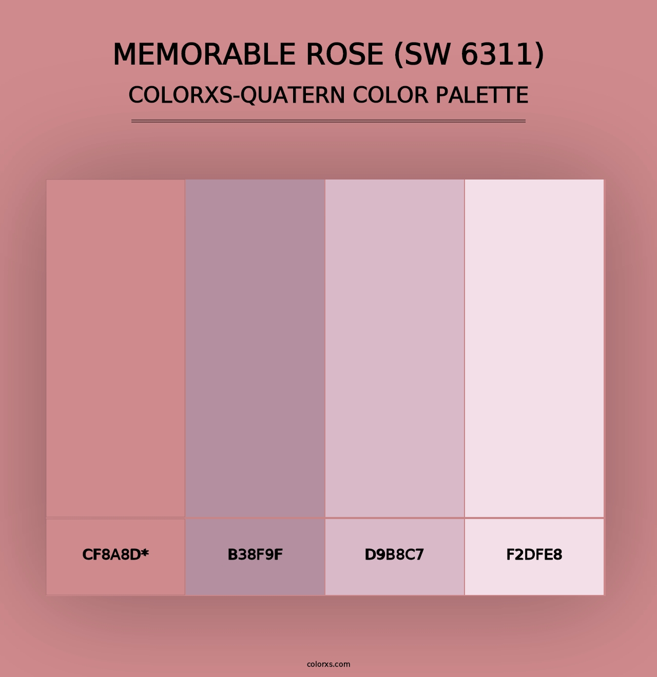 Memorable Rose (SW 6311) - Colorxs Quad Palette