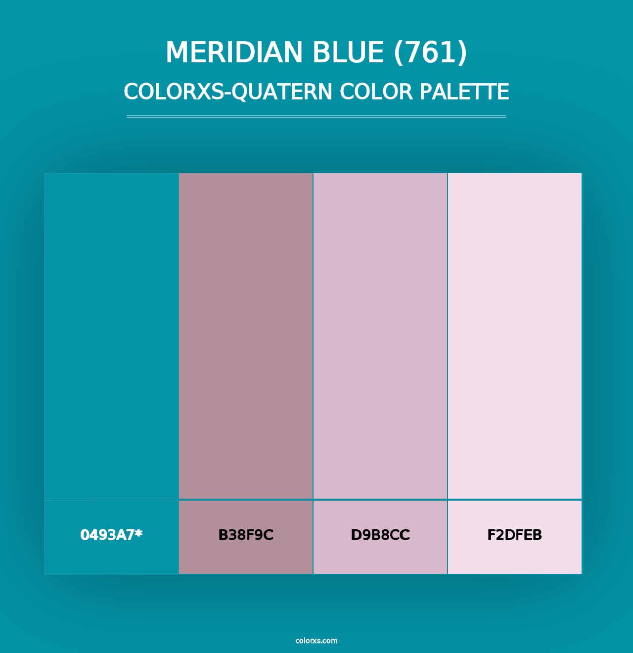 Meridian Blue (761) - Colorxs Quad Palette