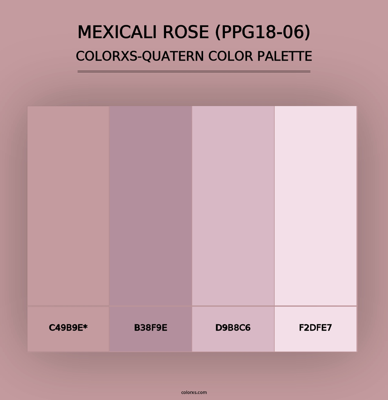 Mexicali Rose (PPG18-06) - Colorxs Quad Palette