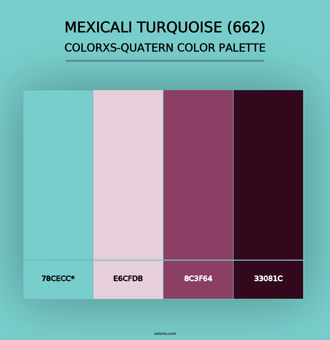 Mexicali Turquoise (662) - Colorxs Quad Palette