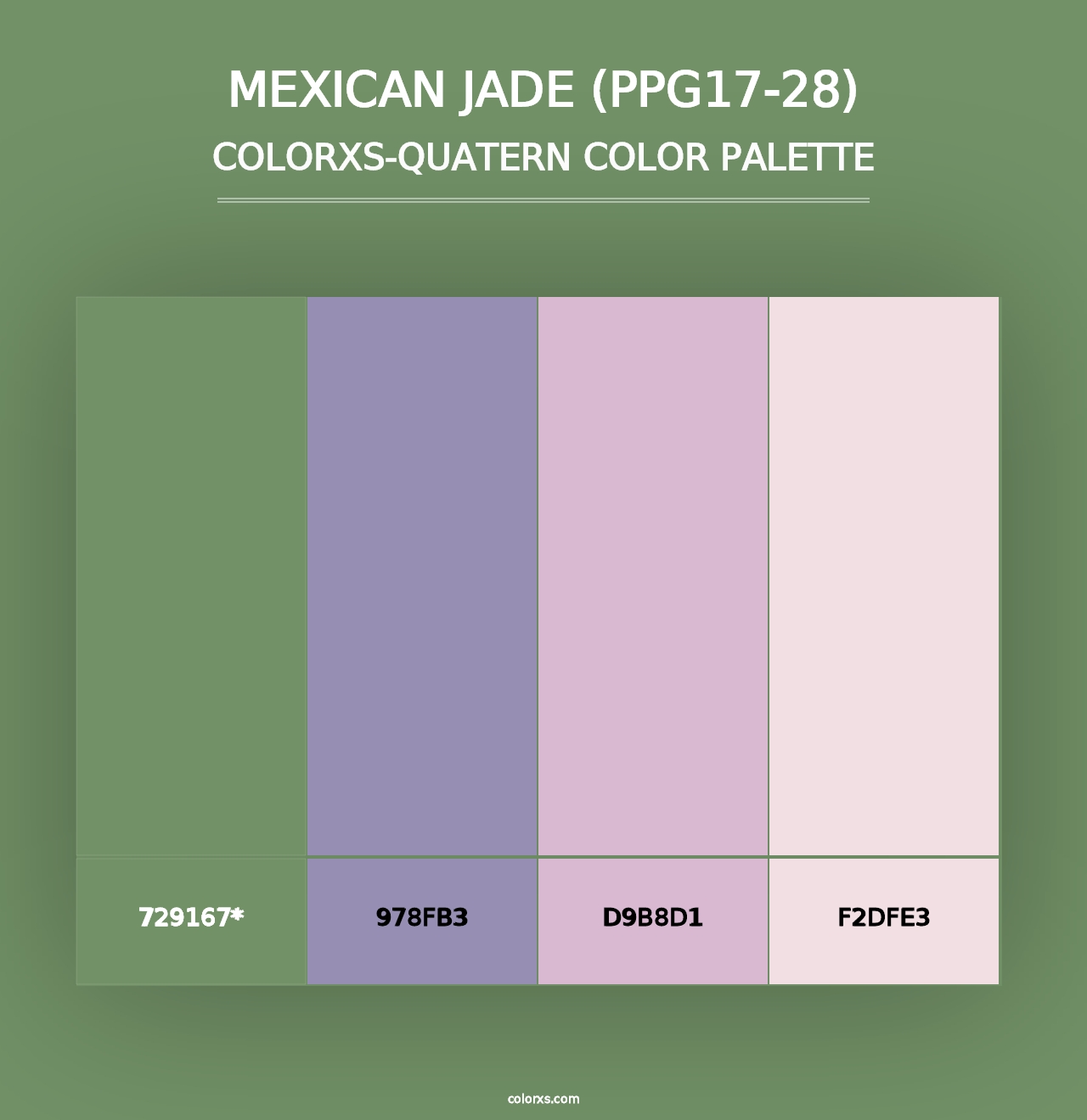 Mexican Jade (PPG17-28) - Colorxs Quad Palette