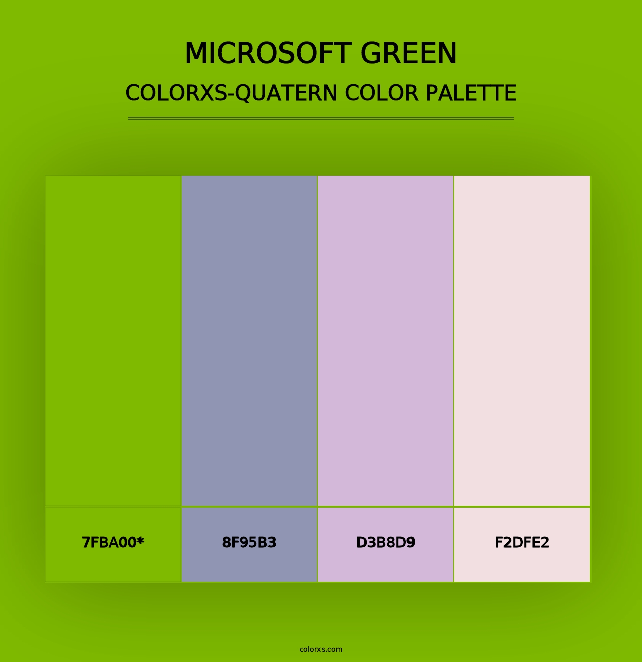 Microsoft Green - Colorxs Quad Palette