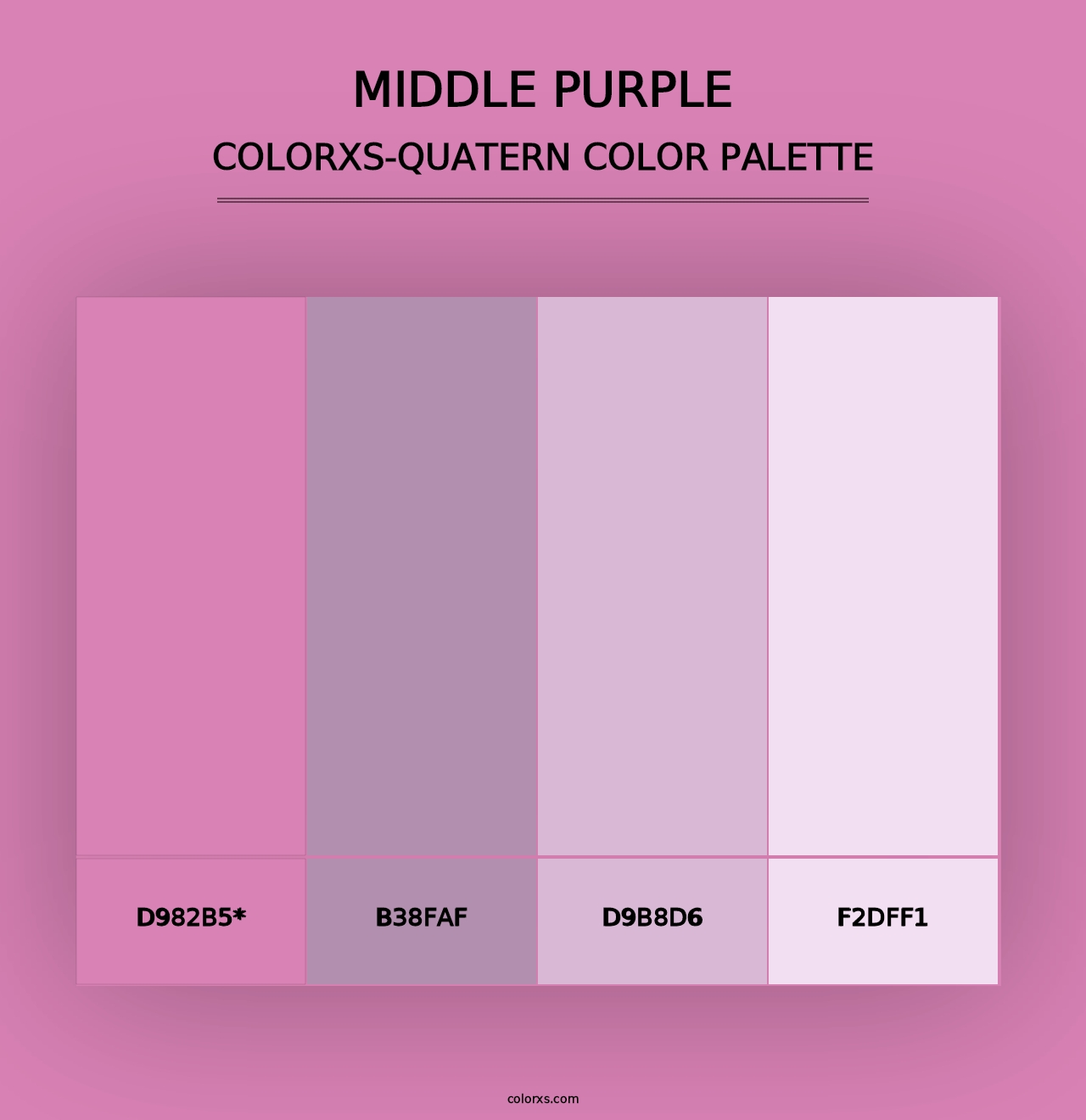 Middle Purple - Colorxs Quad Palette