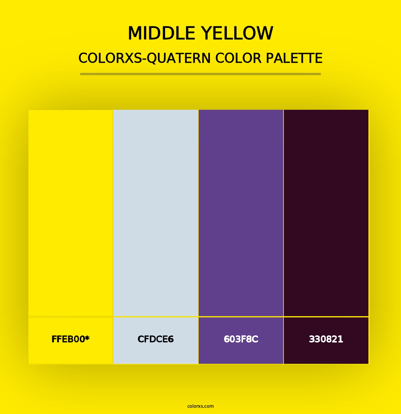 Middle Yellow - Colorxs Quad Palette