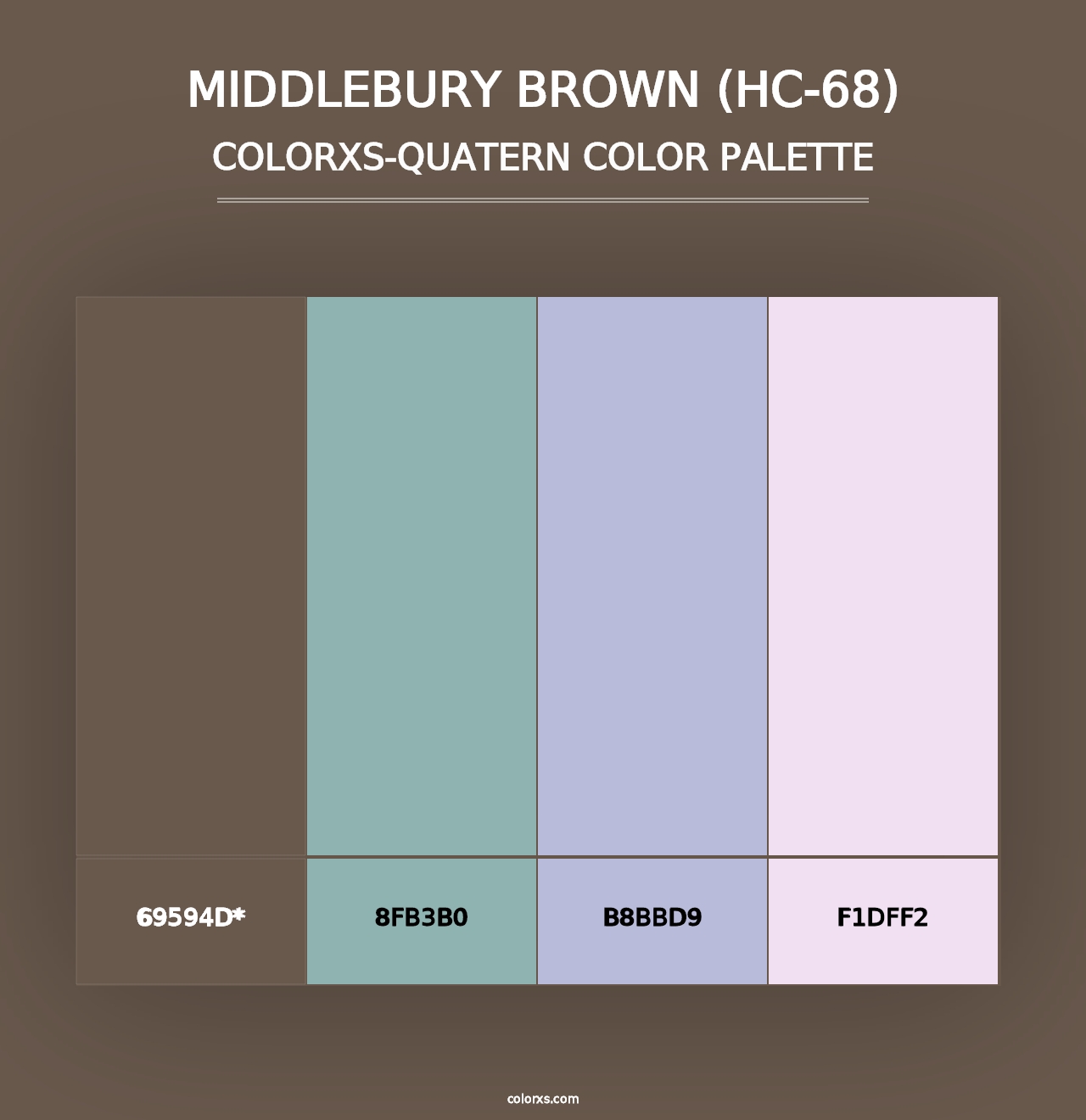 Middlebury Brown (HC-68) - Colorxs Quad Palette