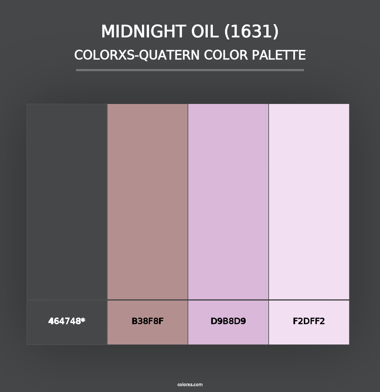 Midnight Oil (1631) - Colorxs Quad Palette