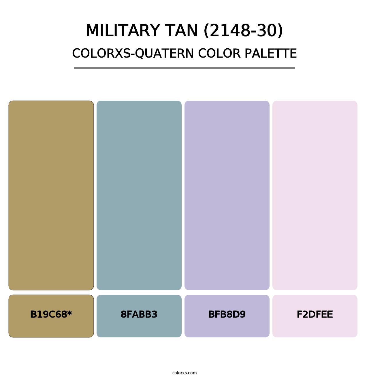 Military Tan (2148-30) - Colorxs Quad Palette