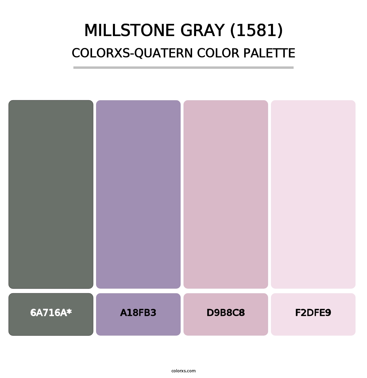 Millstone Gray (1581) - Colorxs Quad Palette