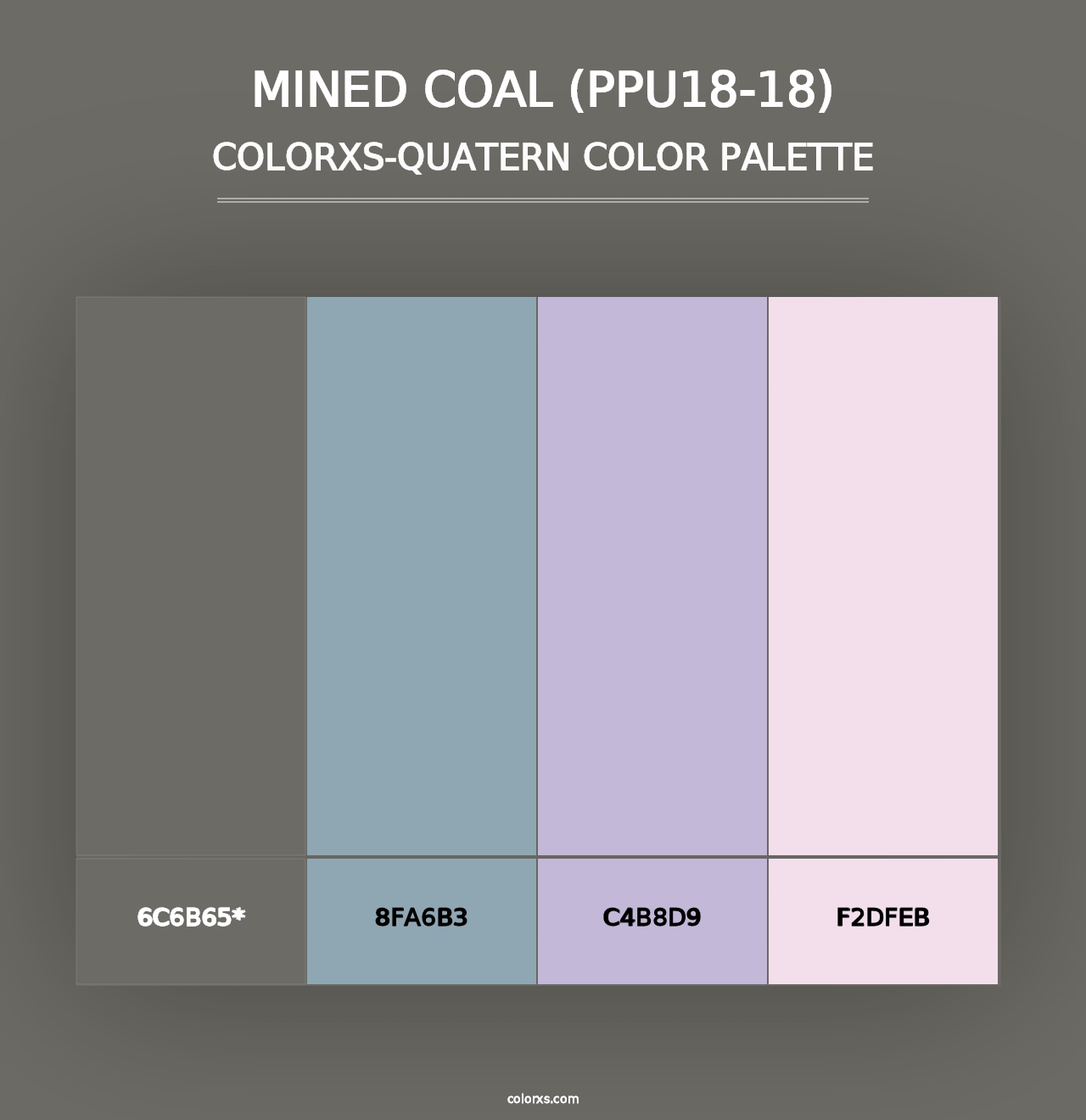 Mined Coal (PPU18-18) - Colorxs Quad Palette