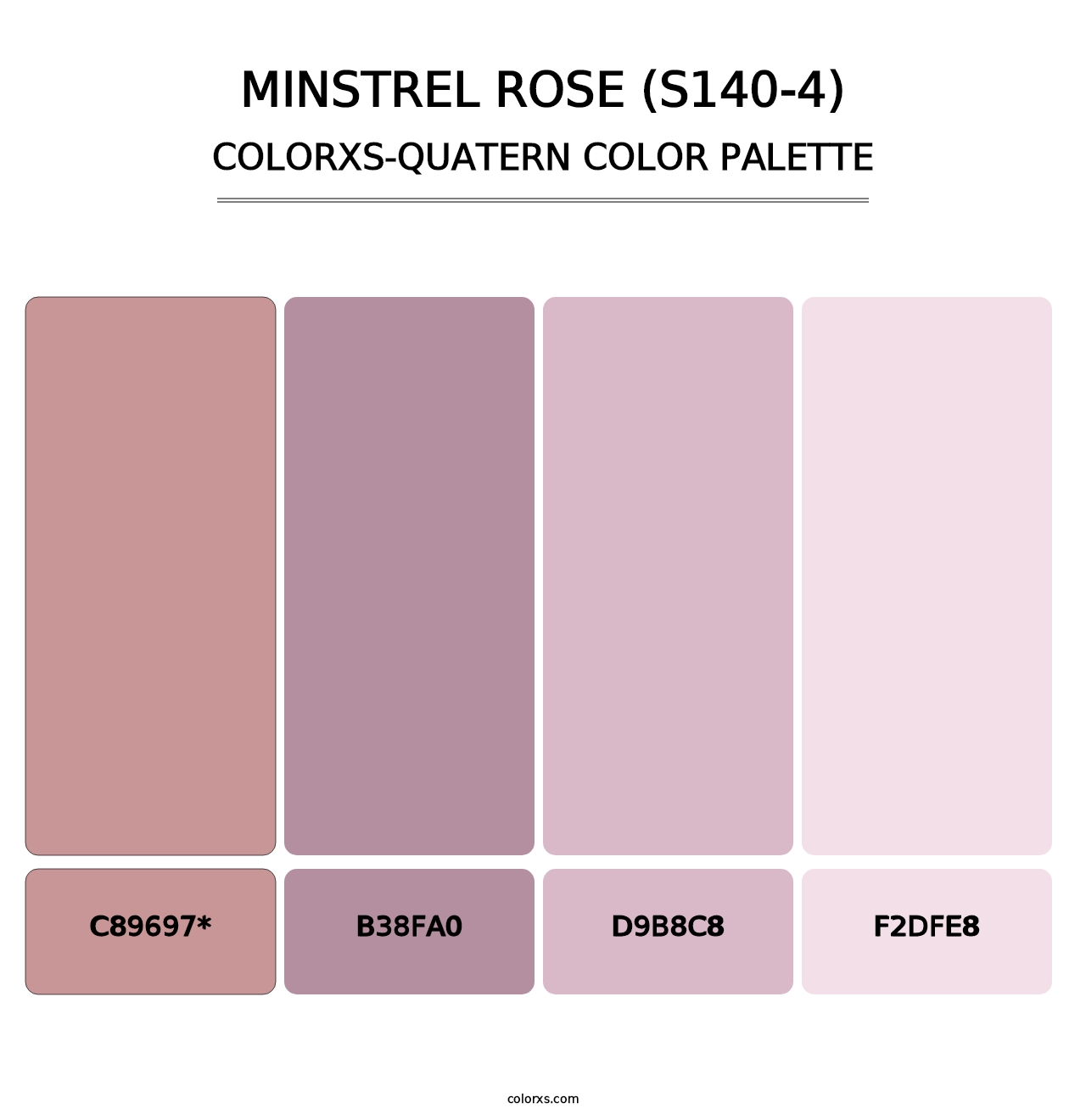 Minstrel Rose (S140-4) - Colorxs Quad Palette