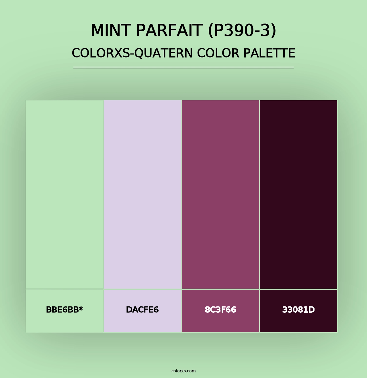 Mint Parfait (P390-3) - Colorxs Quad Palette