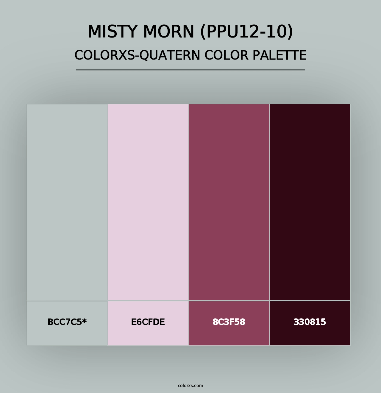 Misty Morn (PPU12-10) - Colorxs Quad Palette