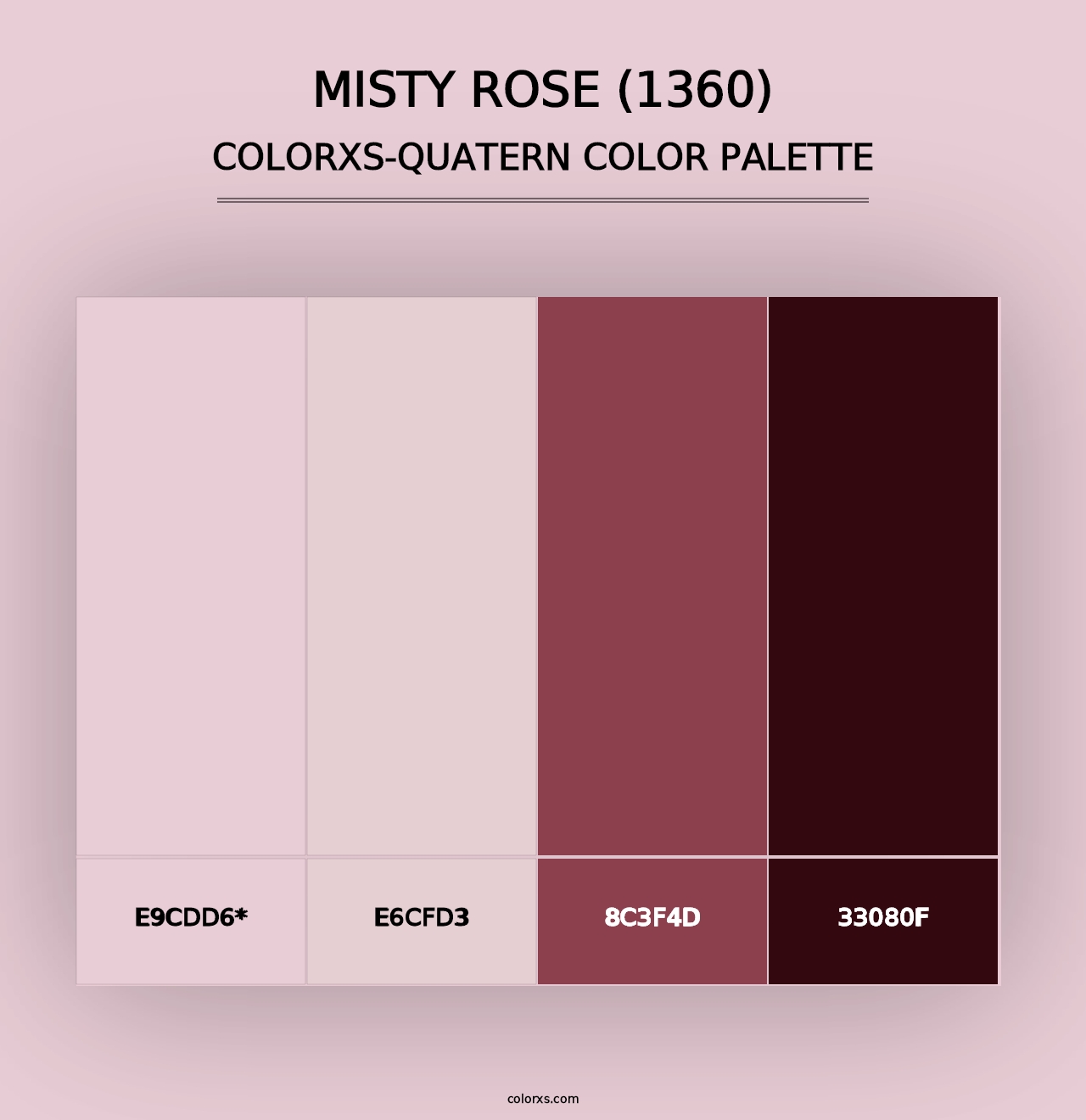 Misty Rose (1360) - Colorxs Quad Palette