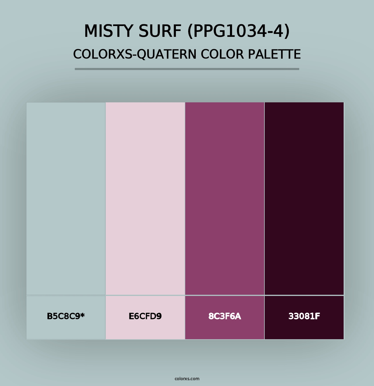 Misty Surf (PPG1034-4) - Colorxs Quad Palette