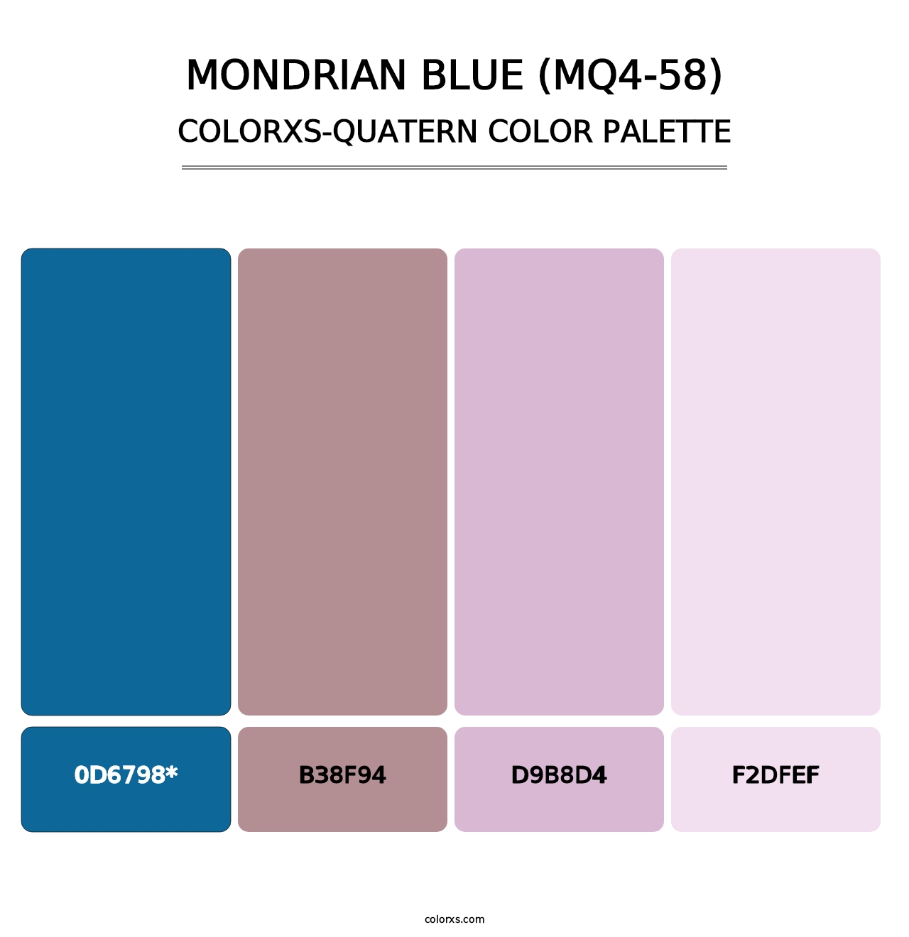 Mondrian Blue (MQ4-58) - Colorxs Quad Palette