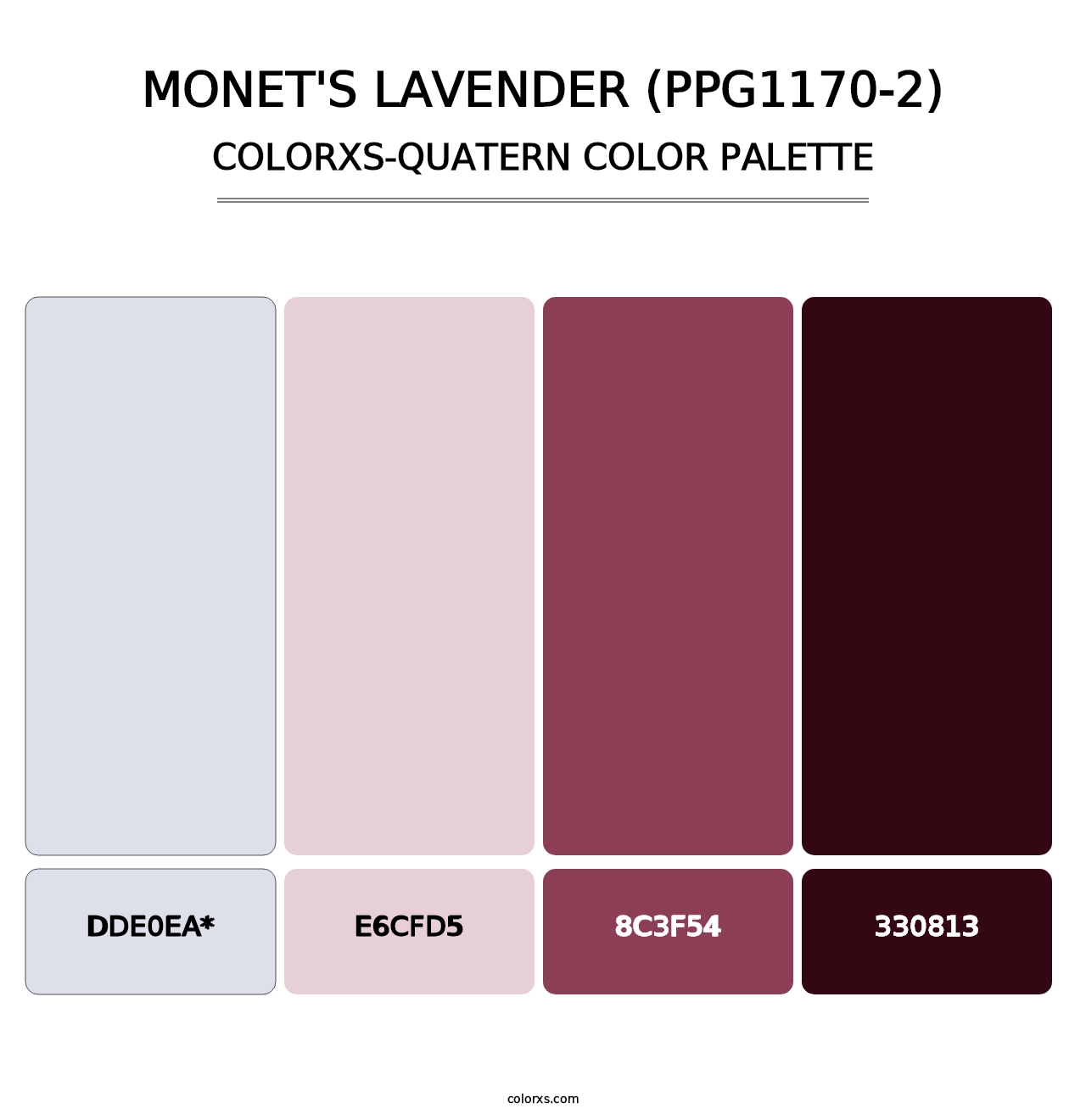 Monet's Lavender (PPG1170-2) - Colorxs Quad Palette