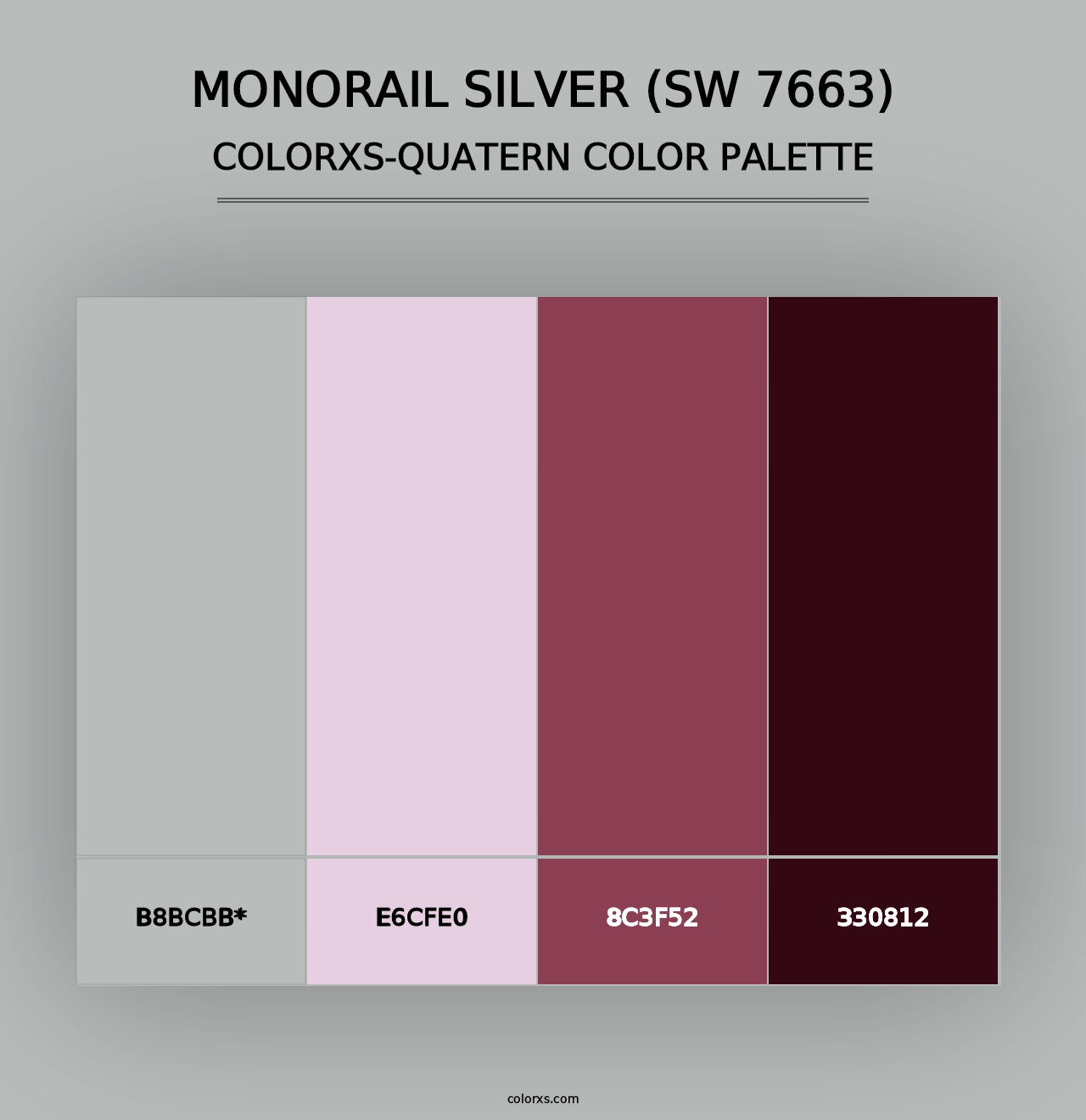 Monorail Silver (SW 7663) - Colorxs Quad Palette