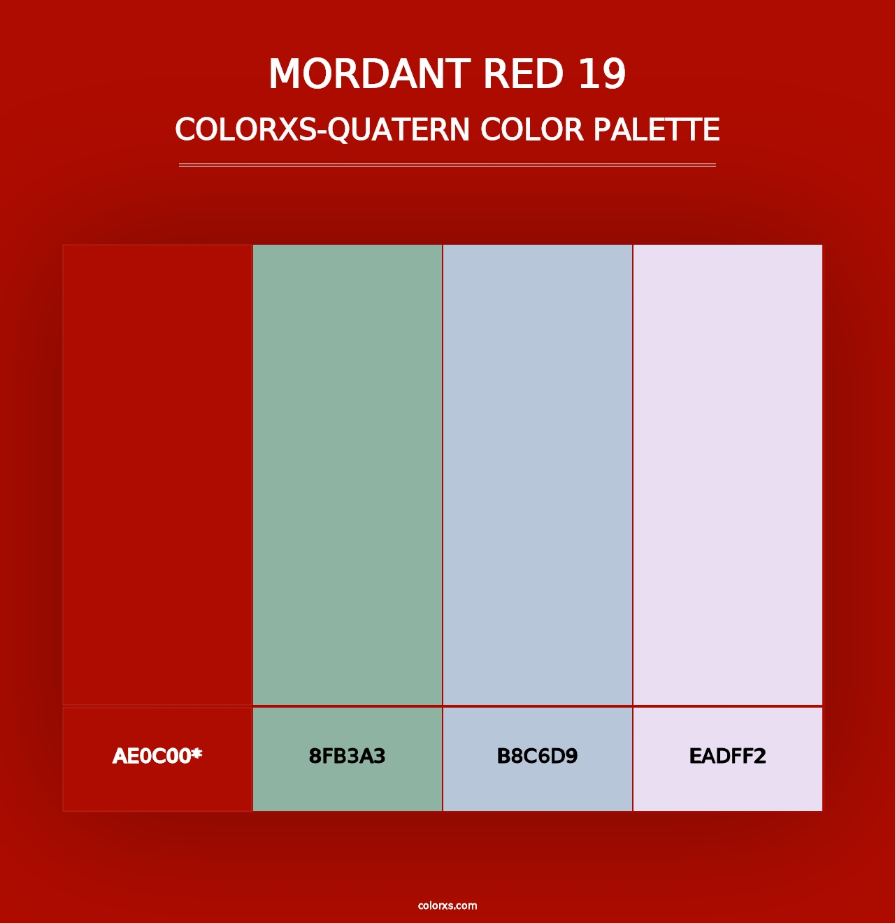 Mordant red 19 - Colorxs Quad Palette